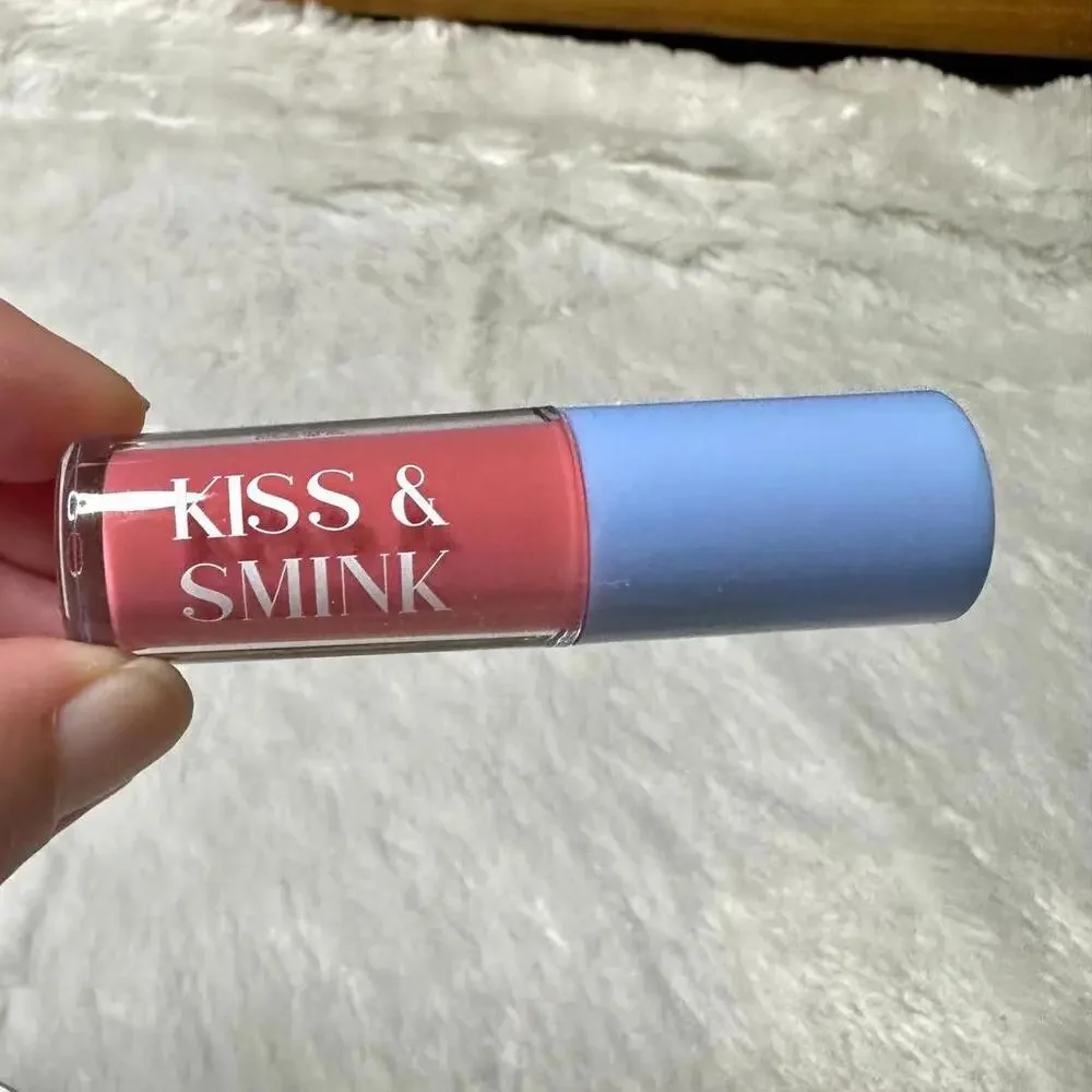 NIB Kiss & Smink Lip Aura Tinted Lip Oil Peony Full Size 3.5ml